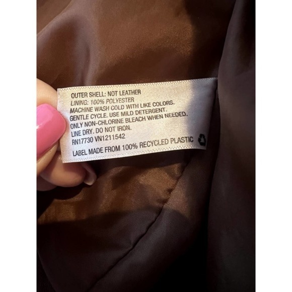 Universal Thread Brown Faux Leather Jacket‎ Women’s Size Medium - Picture 10 of 10